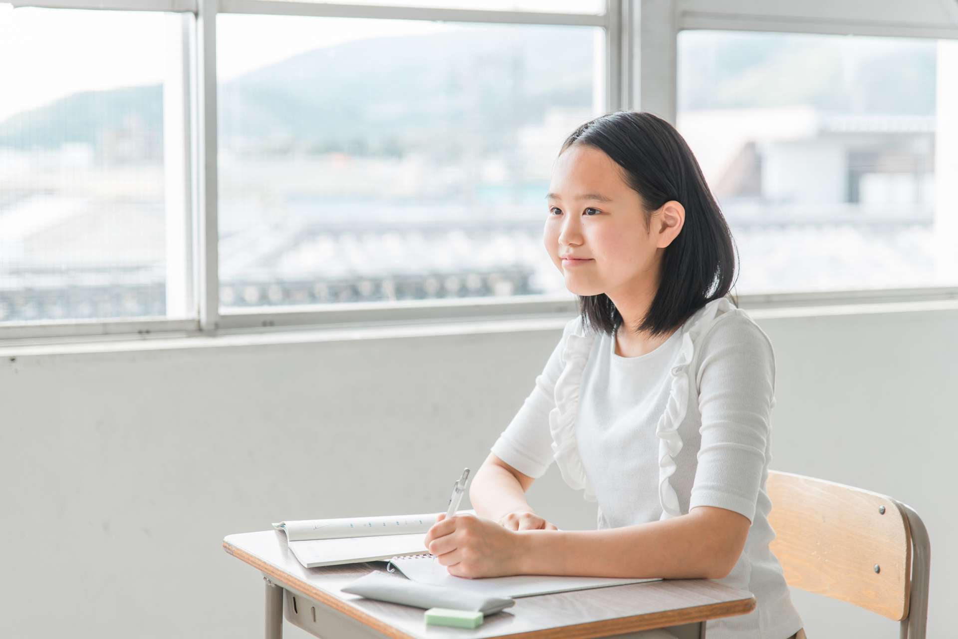 授業を受ける女の子